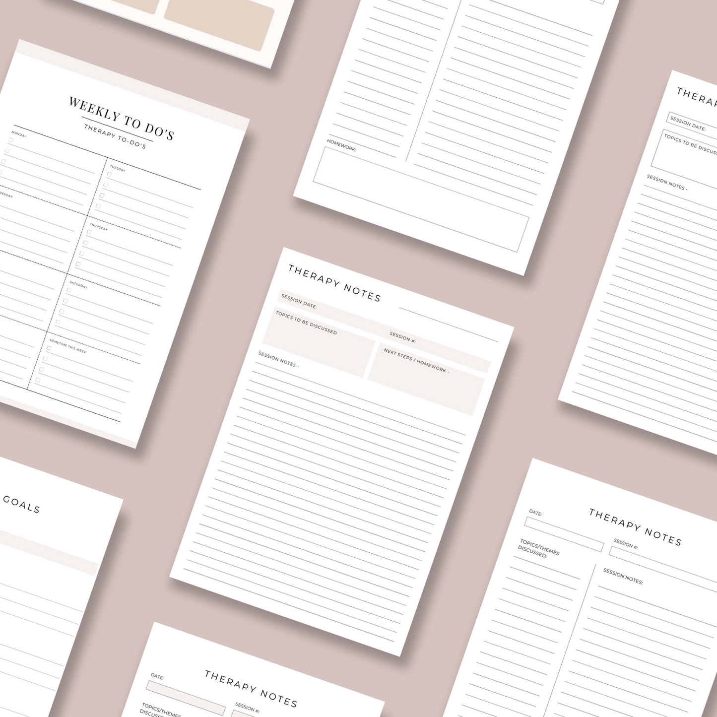 Therapeutic Journey Notes Template