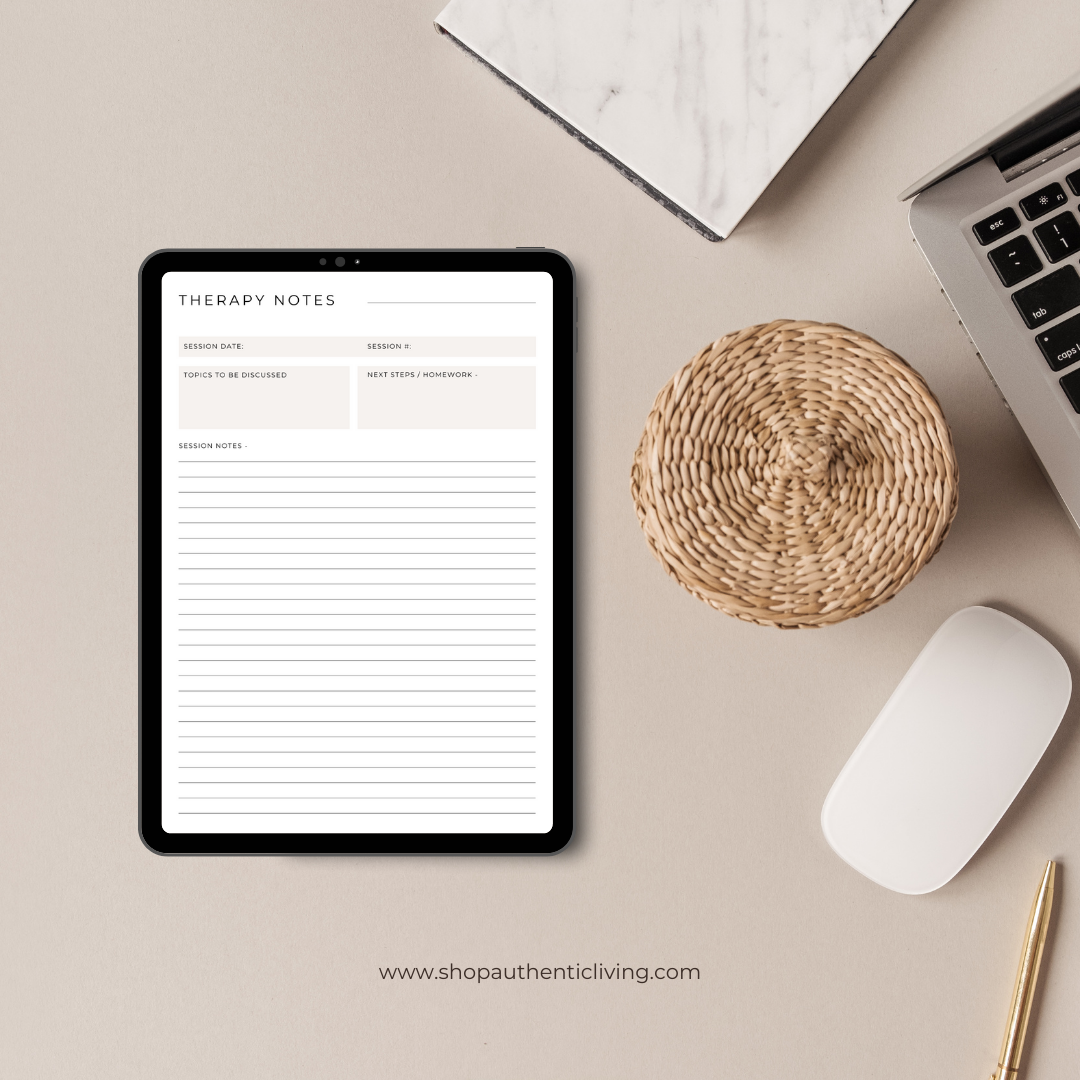 Therapeutic Journey Notes Template