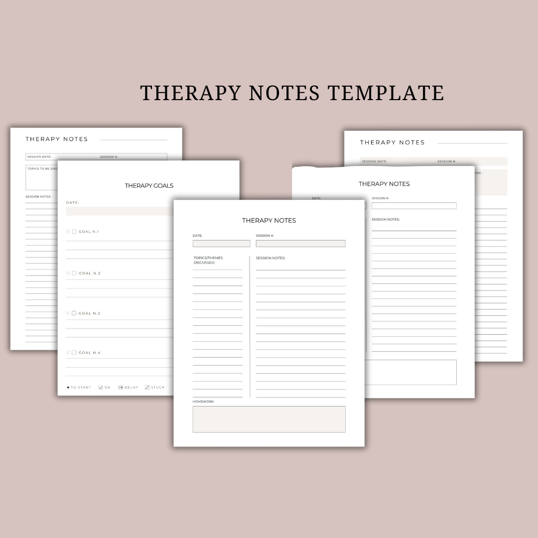 Therapeutic Journey Notes Template