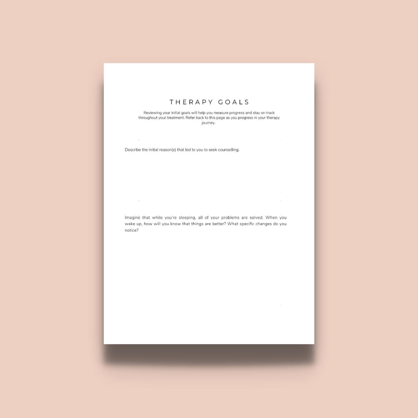 Therapy Journey Companion: A Printable Guide & Tracker | Printable Workbook
