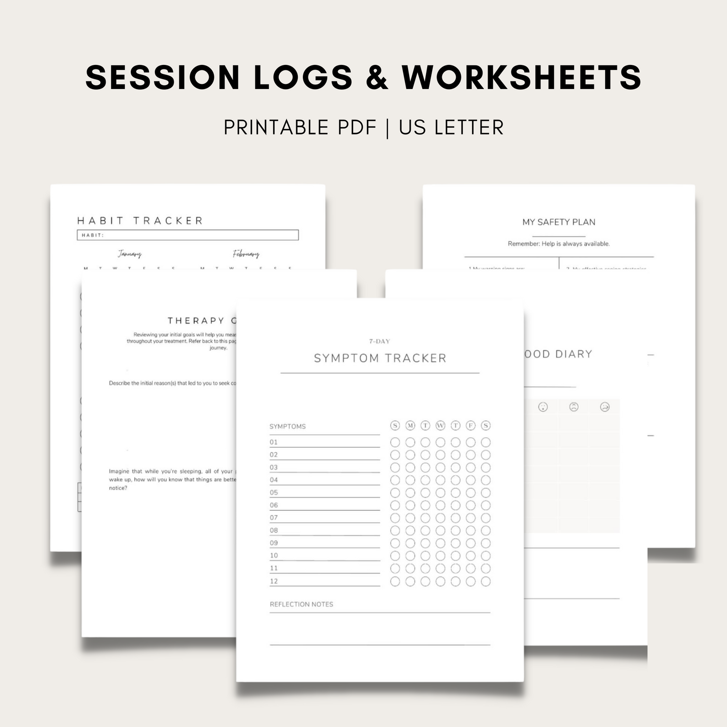 Therapy Journey Companion: A Printable Guide & Tracker | Printable Workbook